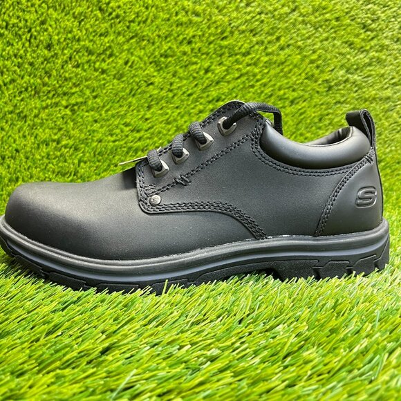 Skechers Segment Rilar Mens Size 8EE Black Classic Leather Lace Up Oxford Shoes main image 9